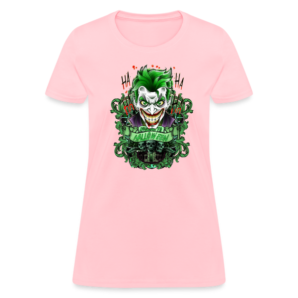 Joker HAHA Halloween Women's T-Shirt - pink