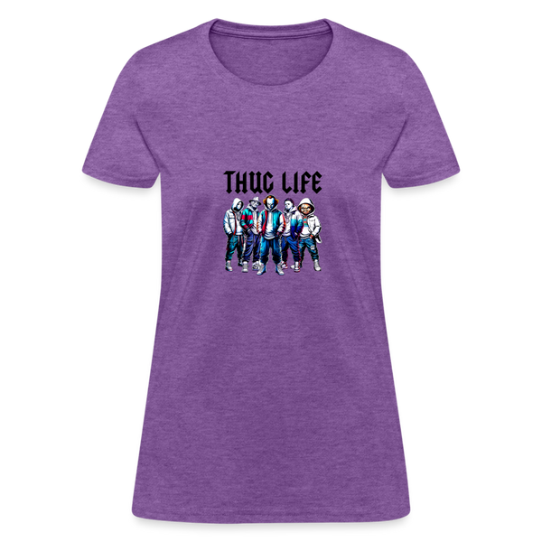 Villain's Thug Life Women's T-Shirt - purple heather