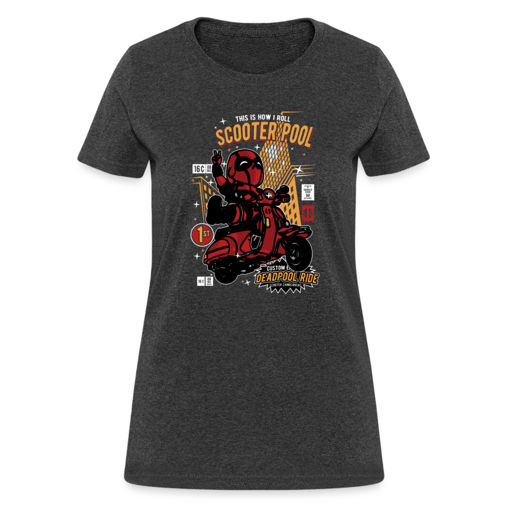 Deadpool Scooter T-Shirt - heather black