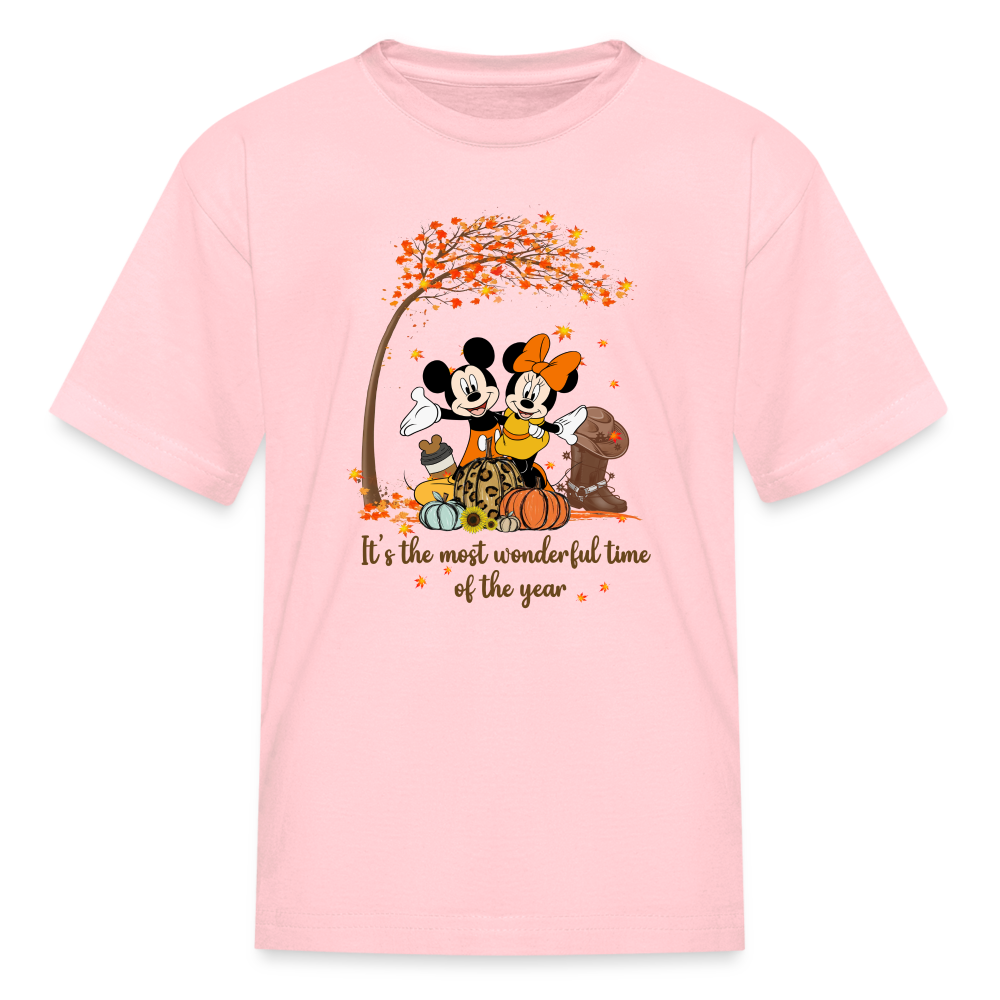 Micky & Minnie Fall Kids' T-Shirt - pink