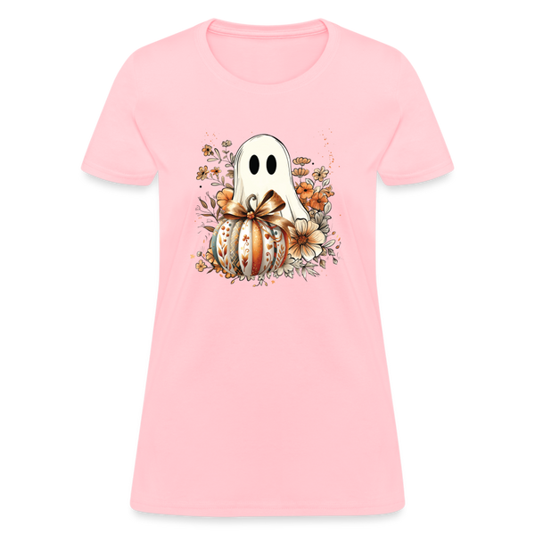 Pumpkin Ghost Women's T-Shirt - pink