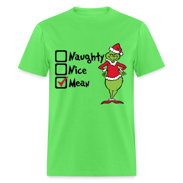 Grinch Checklist Men's T-Shirt - kiwi