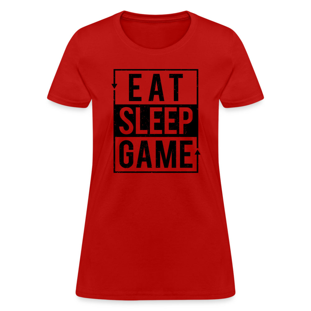 Eat Sleep Game T-Shirt - red