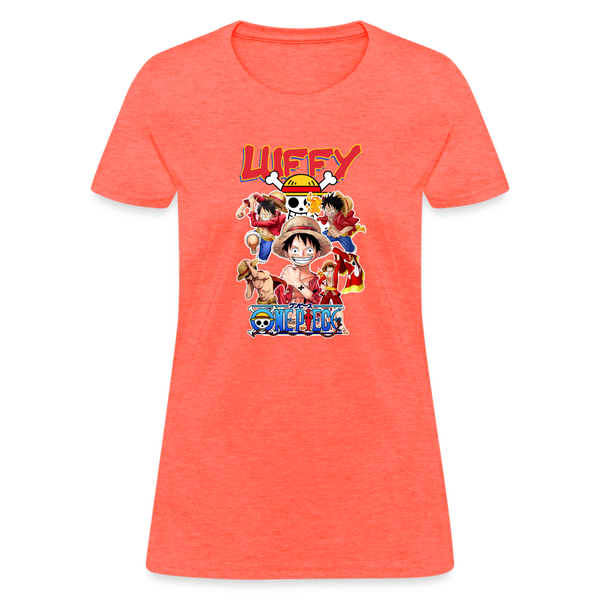 Luffy T-Shirt - heather coral