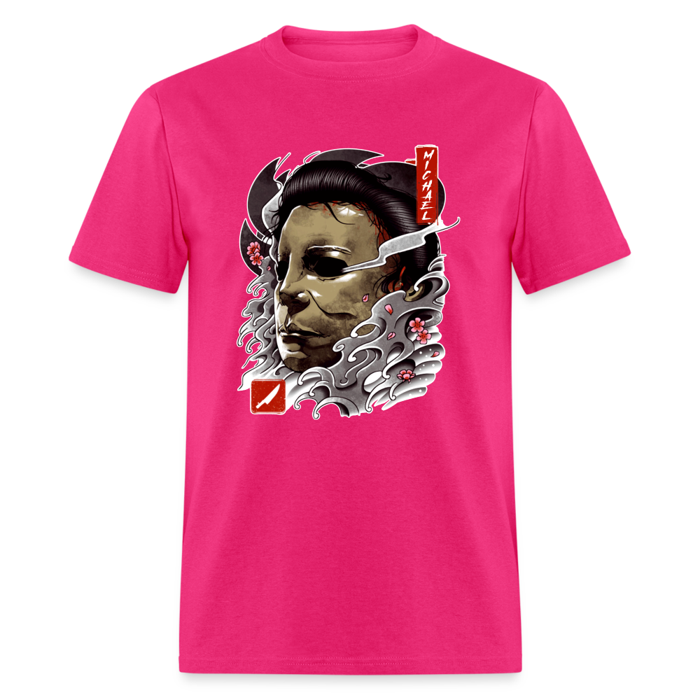 Michael Myers Mugshot T-Shirt - fuchsia