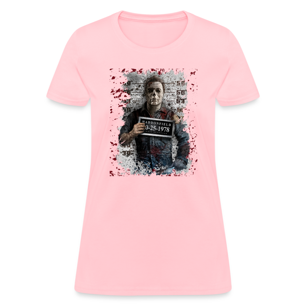 Michael Myers Mugshot Women's T-Shirt - pink