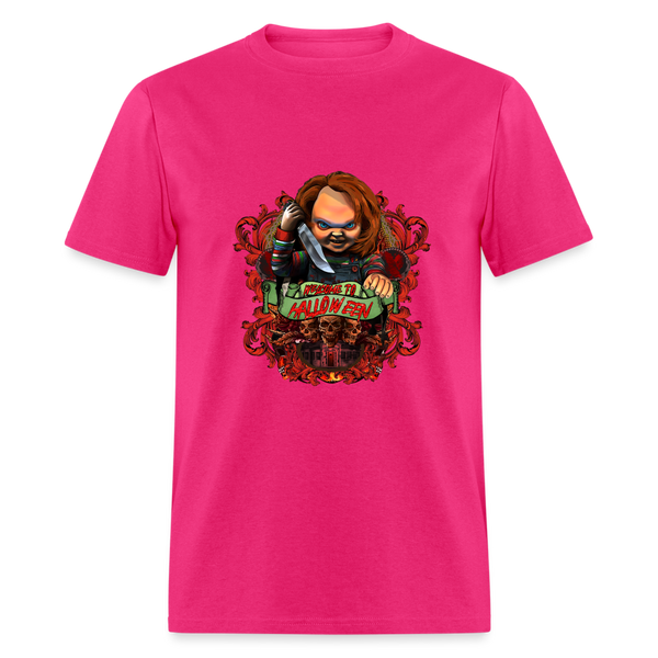 Halloween Chucky T-Shirt - fuchsia