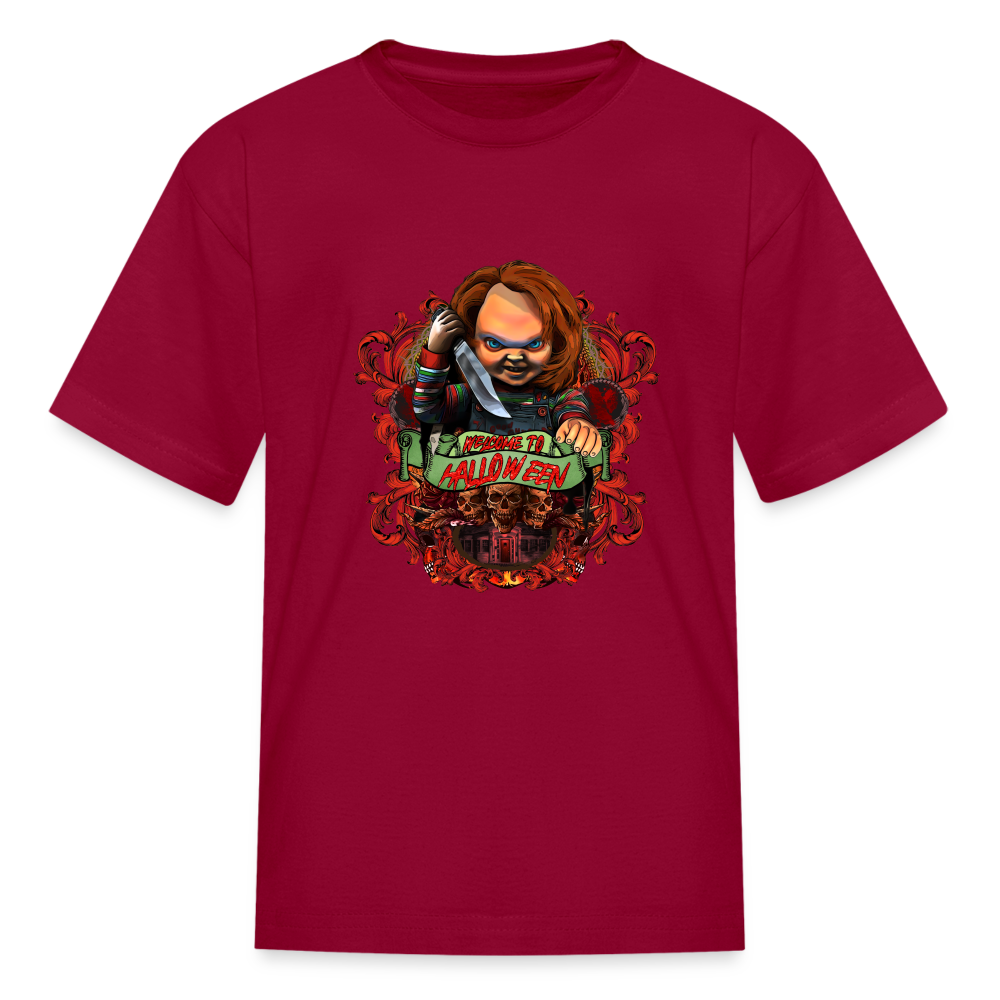 Halloween Chucky Kids' T-Shirt - dark red