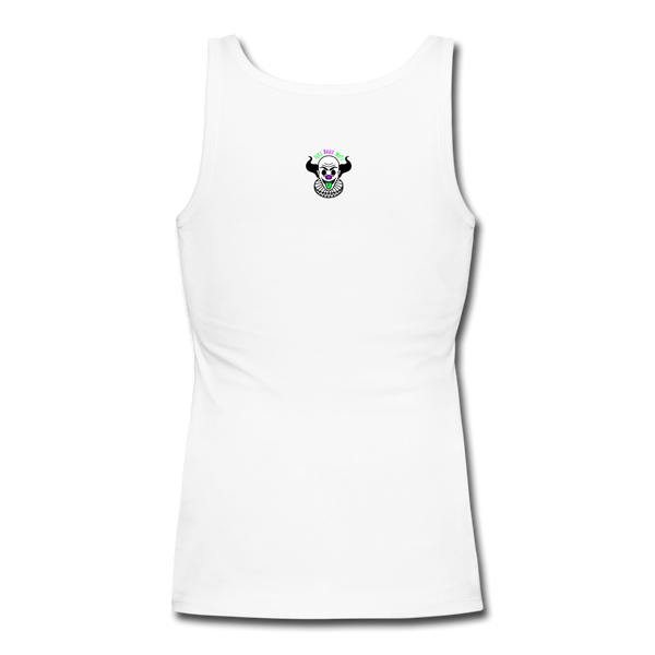 Women's Deez Boobz Fitted Tank - white