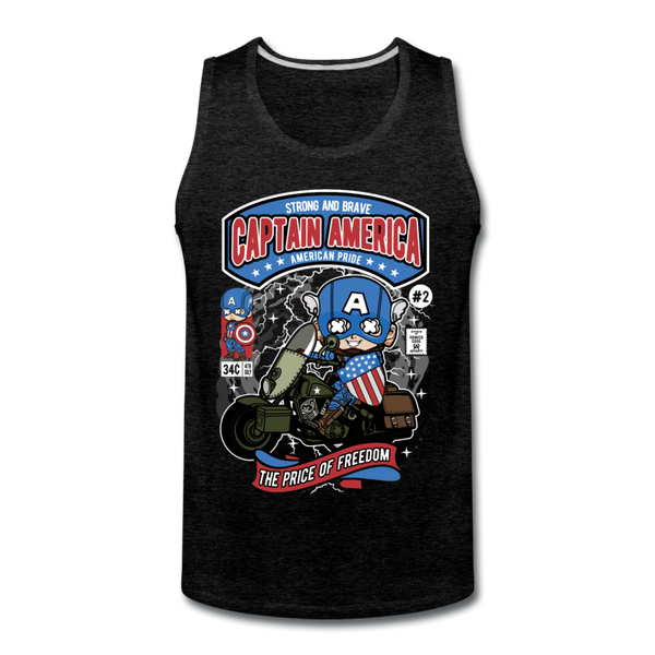 Captain America Premium Tank - charcoal grey