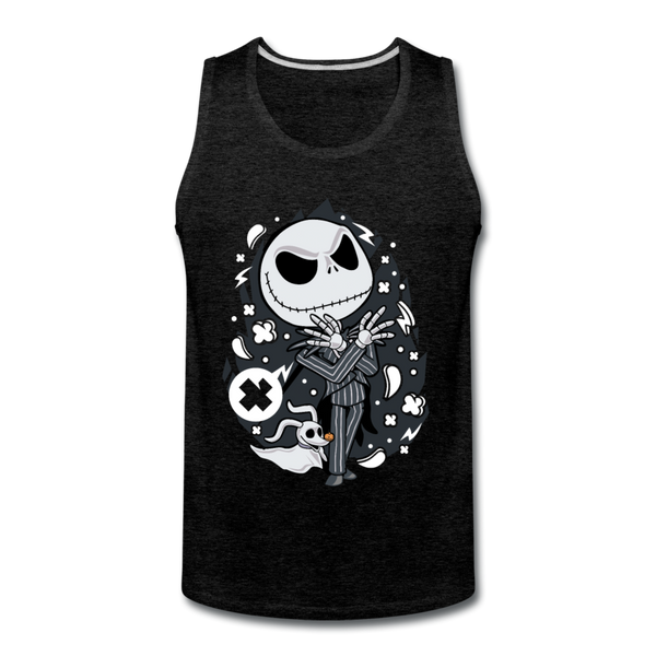 Jack Skellington Premium Tank - charcoal grey