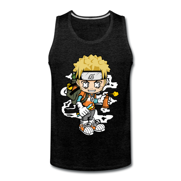 Naruto Premium Tank - charcoal grey