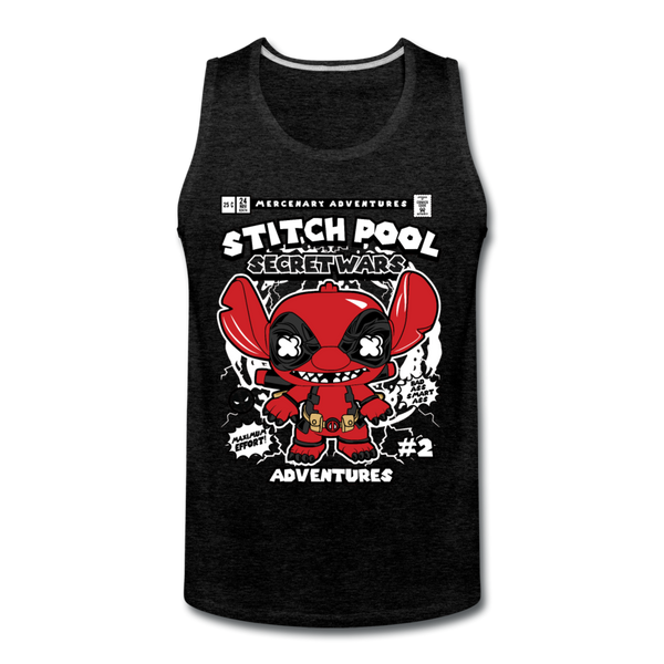 Stitch Premium Tank - charcoal grey