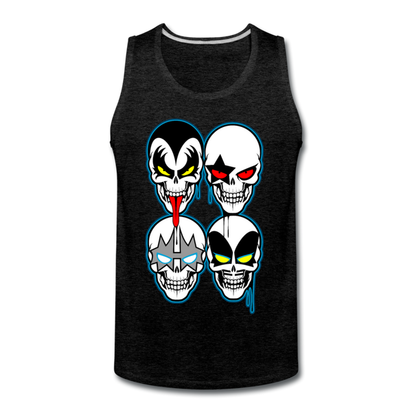 Kiss Skull Premium Tank - charcoal grey